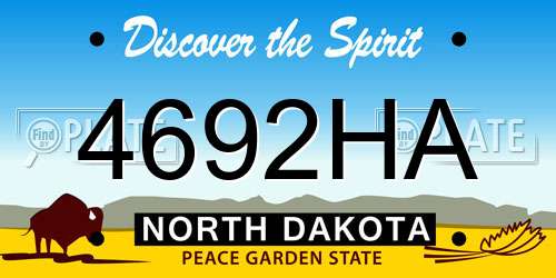 4692HA North Dakota License Plate