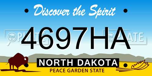 4697HA North Dakota License Plate