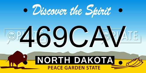 469CAV North Dakota License Plate