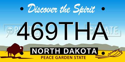 469THA North Dakota License Plate