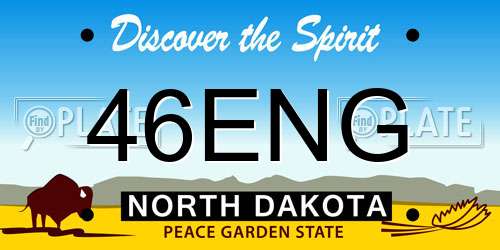 46ENG North Dakota License Plate