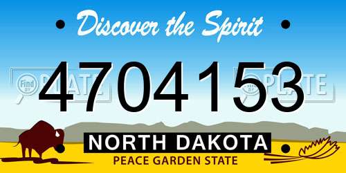 4704153 North Dakota License Plate