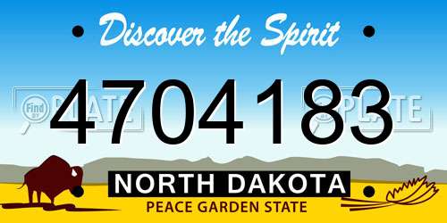 4704183 North Dakota License Plate