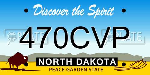 470CVP North Dakota License Plate