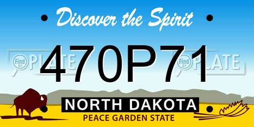 470P71 North Dakota License Plate