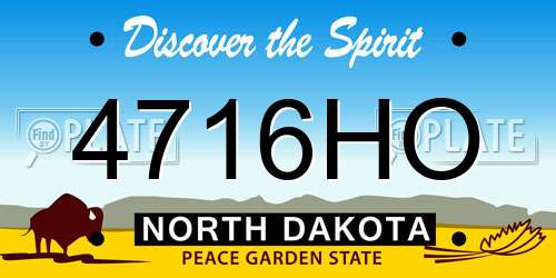4716HO North Dakota License Plate