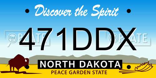 471DDX North Dakota License Plate