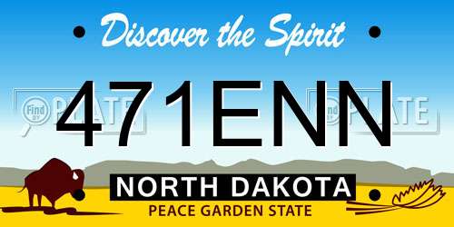 471ENN North Dakota License Plate