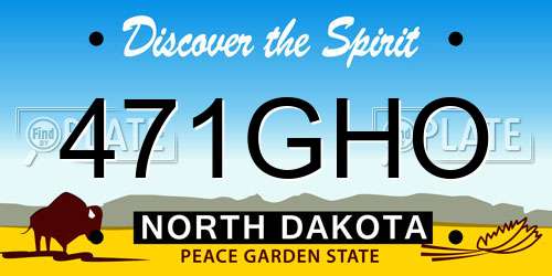 471GHO North Dakota License Plate