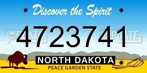 4723741 North Dakota License Plate
