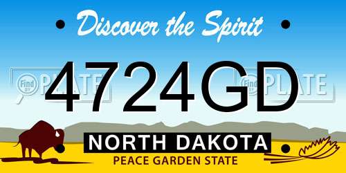 4724GD North Dakota License Plate