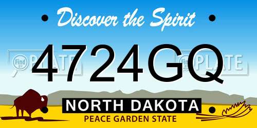 4724GQ North Dakota License Plate