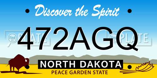 472AGQ North Dakota License Plate