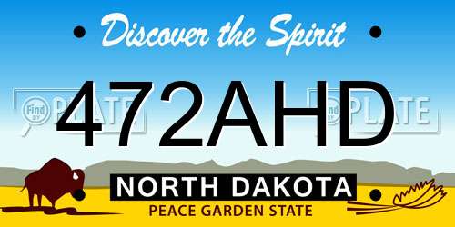 472AHD North Dakota License Plate