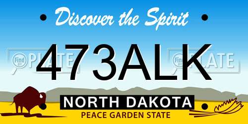 473ALK North Dakota License Plate