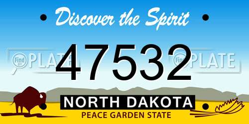 47532 North Dakota License Plate