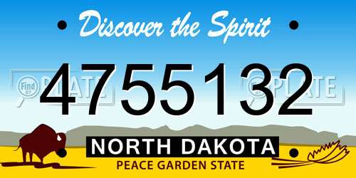 4755132 North Dakota License Plate