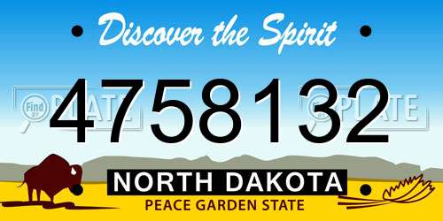 4758132 North Dakota License Plate