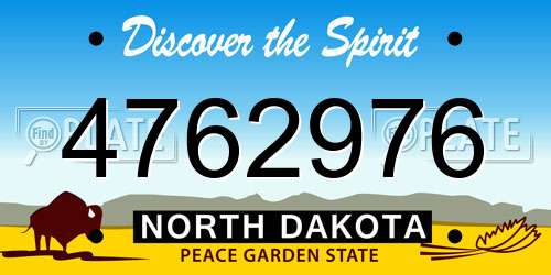 4762976 North Dakota License Plate
