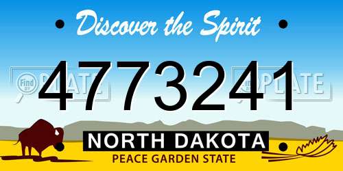 4773241 North Dakota License Plate