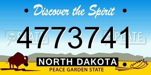 4773741 North Dakota License Plate