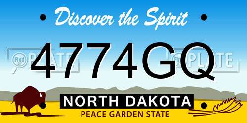 4774GQ North Dakota License Plate