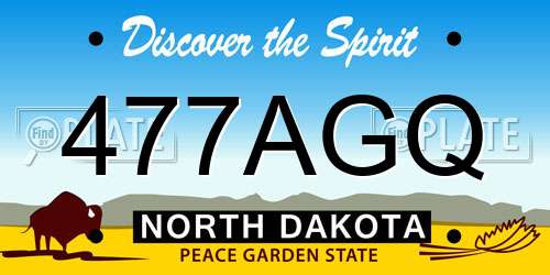 477AGQ North Dakota License Plate