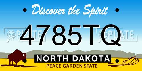 4785TQ North Dakota License Plate