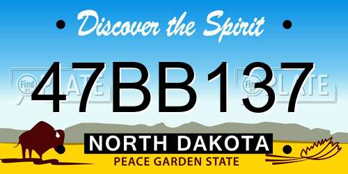 47BB137 North Dakota License Plate