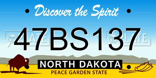47BS137 North Dakota License Plate