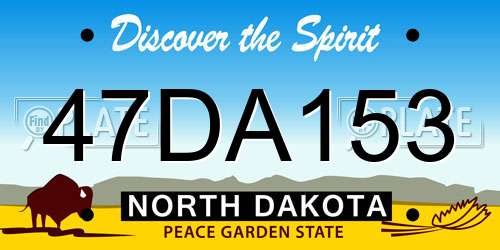 47DA153 North Dakota License Plate