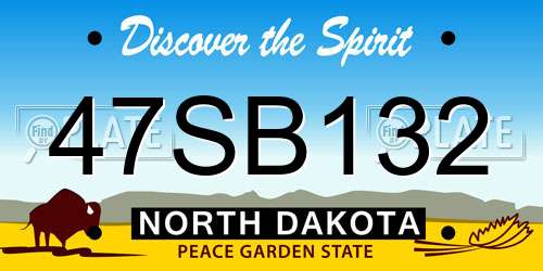 47SB132 North Dakota License Plate