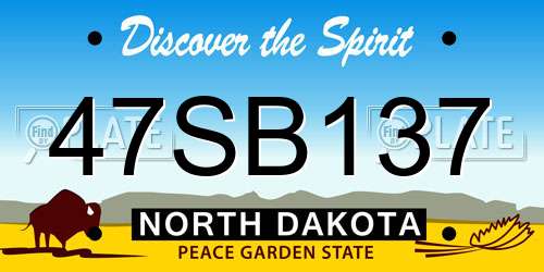 47SB137 North Dakota License Plate