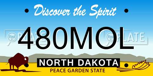 480MOL North Dakota License Plate