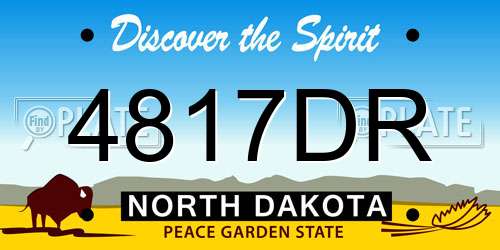 4817DR North Dakota License Plate
