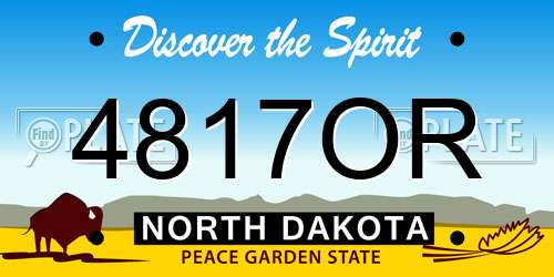 4817OR North Dakota License Plate