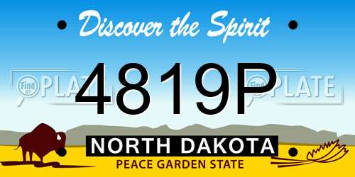 4819P North Dakota License Plate
