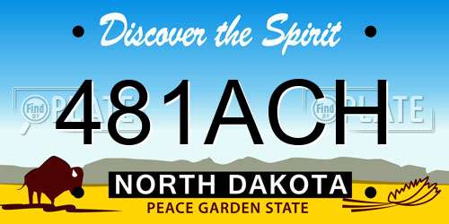 481ACH North Dakota License Plate