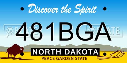 481BGA North Dakota License Plate