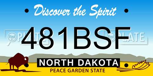 481BSF North Dakota License Plate