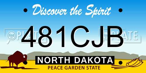 481CJB North Dakota License Plate