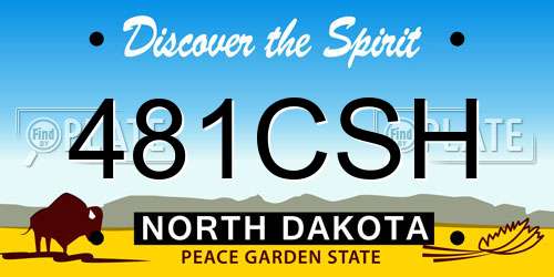 481CSH North Dakota License Plate