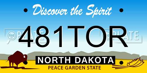 481TOR North Dakota License Plate