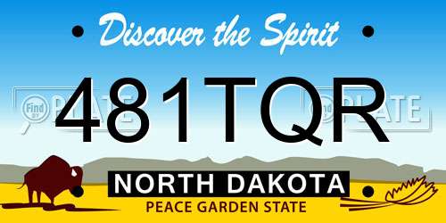 481TQR North Dakota License Plate