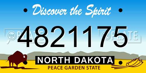 4821175 North Dakota License Plate