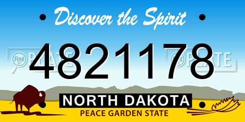 4821178 North Dakota License Plate