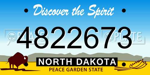 4822673 North Dakota License Plate