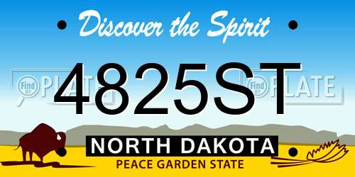 4825ST North Dakota License Plate