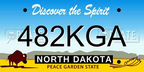 482KGA North Dakota License Plate