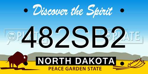 482SB2 North Dakota License Plate